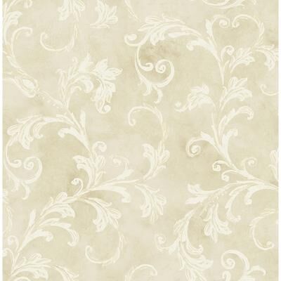 Seabrook Designs Capriana Scrolls Unpasted Wallpaper