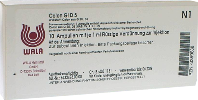 WALA Heilmittel GmbH COLON GL D 5 Ampullen 10X1 ml 03359888