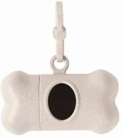Uplifted Finds Bone Shaped Portable Waste Bag Dispenser white
