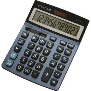 Olympia Taschenrechner LCD 6112, MwSt-Berechnung, 12-stelliges LC-Display, Solar- & Batteriebetrieb