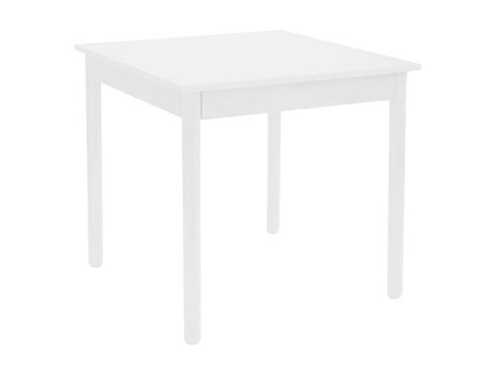 Table fixe en bois avec pieds ronds RESTAURANT mesurant 80x80 blanc