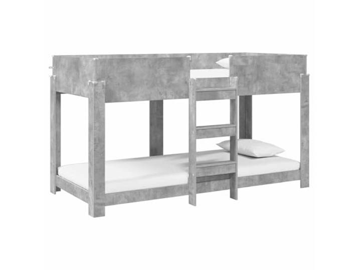 PUGYNBK Etagenbett für Kinder, Holz, Grau, 80 x 200 cm Zwei Betten, robuster Rahmen, platzsparend, Innenbereich, einfache Reinigung