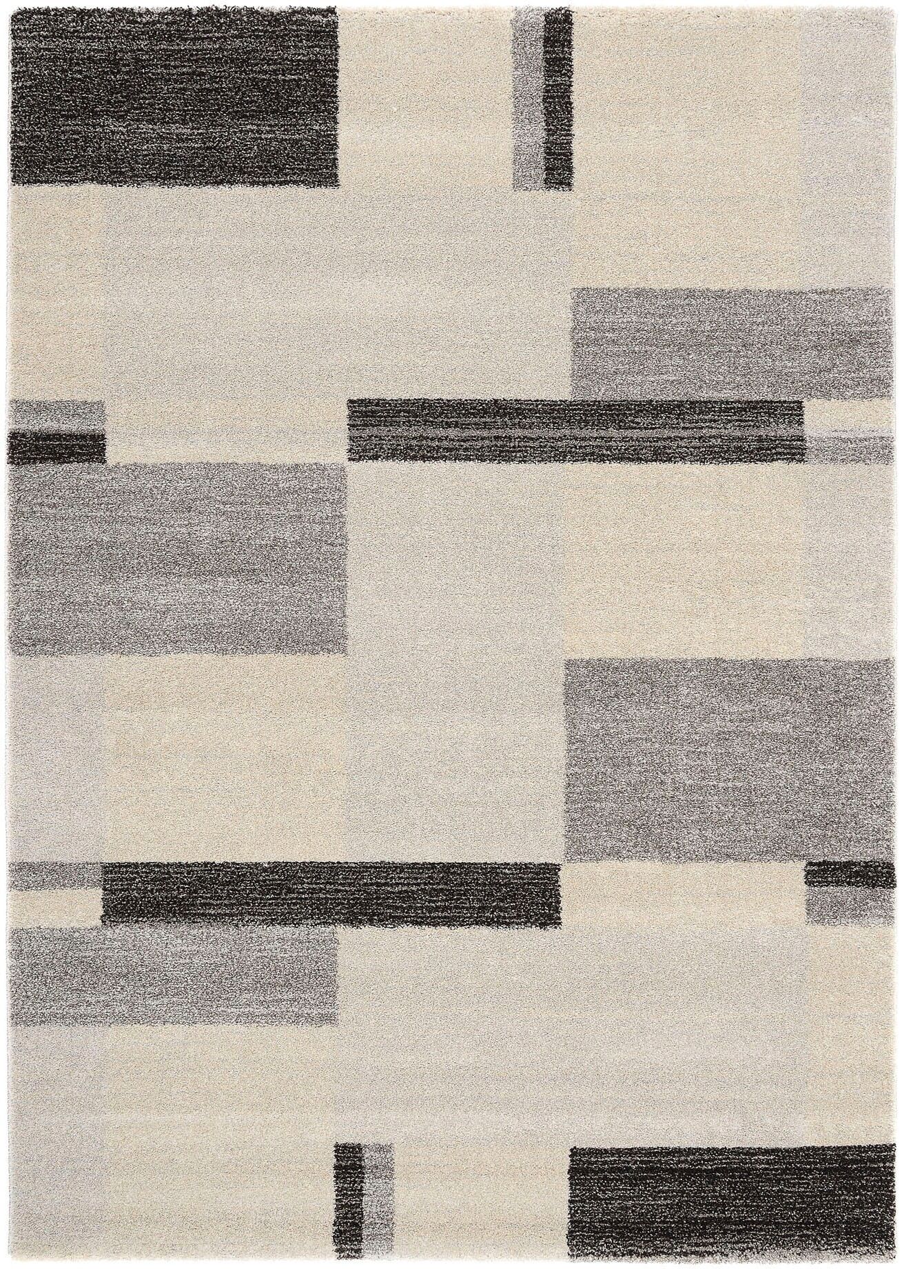 Teppich OCI DIE TEPPICHMARKE "CASTLE BEPPO, auch als Läufer erhältlich", grau, B:65cm H:20mm L:130cm, Polypropylen (PP), Teppiche, Teppich, dichter Frisé Kurzflor, kariert, Wohnzimmer, Schlafzimmer grau B : 65cm 1 Stk., 20mm, L: 130cm