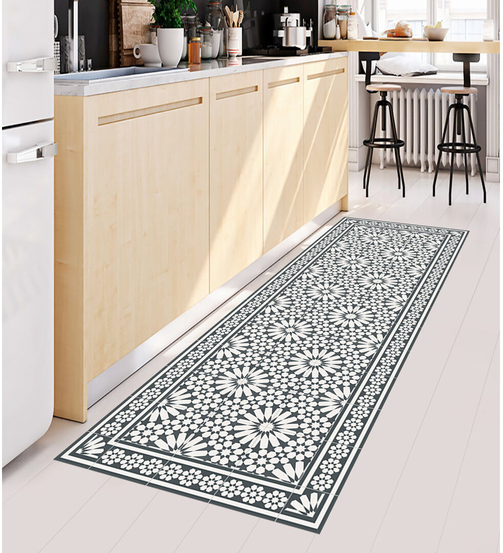 Ophelia & Co. Golbus Vinyl Machine Printed Area Rug Rectangle 2'2" x 8'2.4"