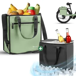Fahrradtasche Einkaufstasche inkl. Kühltasche - Mint - Judgeme Slides,Neu,oft gekauft