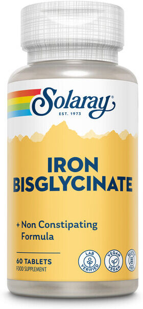 Solaray Iron Bisglycinate 60 Tablets