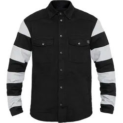 John Doe Motoshirt Prison Motorradhemd schwarz-weiss - 4XL