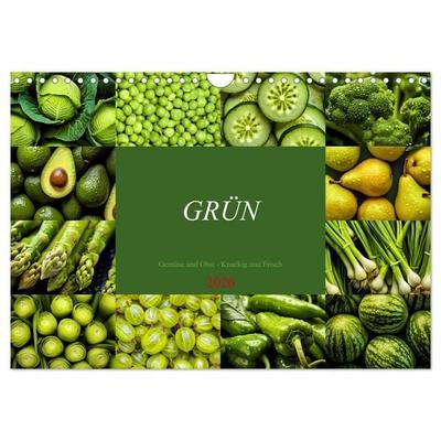 GRÜN - Gemüse und Obst - Knackig und Frisch (Wandkalender 2026 DIN A4 quer), CALVENDO Monatskalender