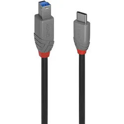 Lindy 36666 USB Kabel USB 3.2 Gen 1 (3.1 Gen 1) 1 m USB C USB B Schwarz
