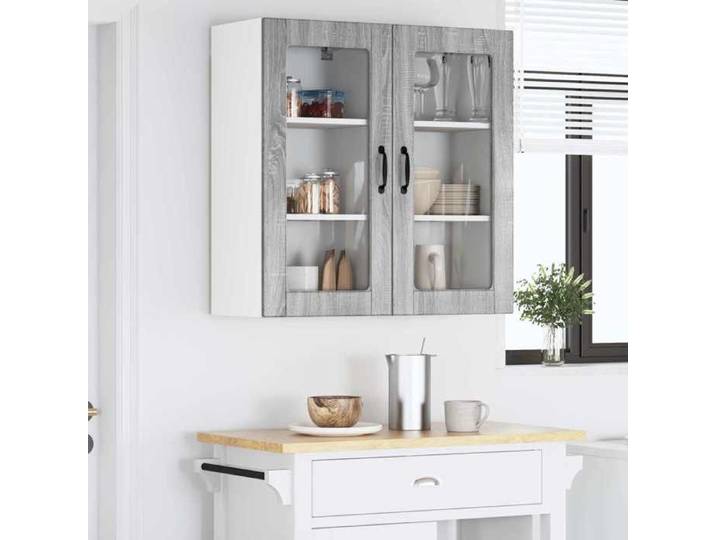 Caisson de cuisine Gris - LEMON® Armoire de cuisine - Armoire à vitrine - 2 pcs - Gris Sonoma - 40x31x80cm 658 - Soldes
