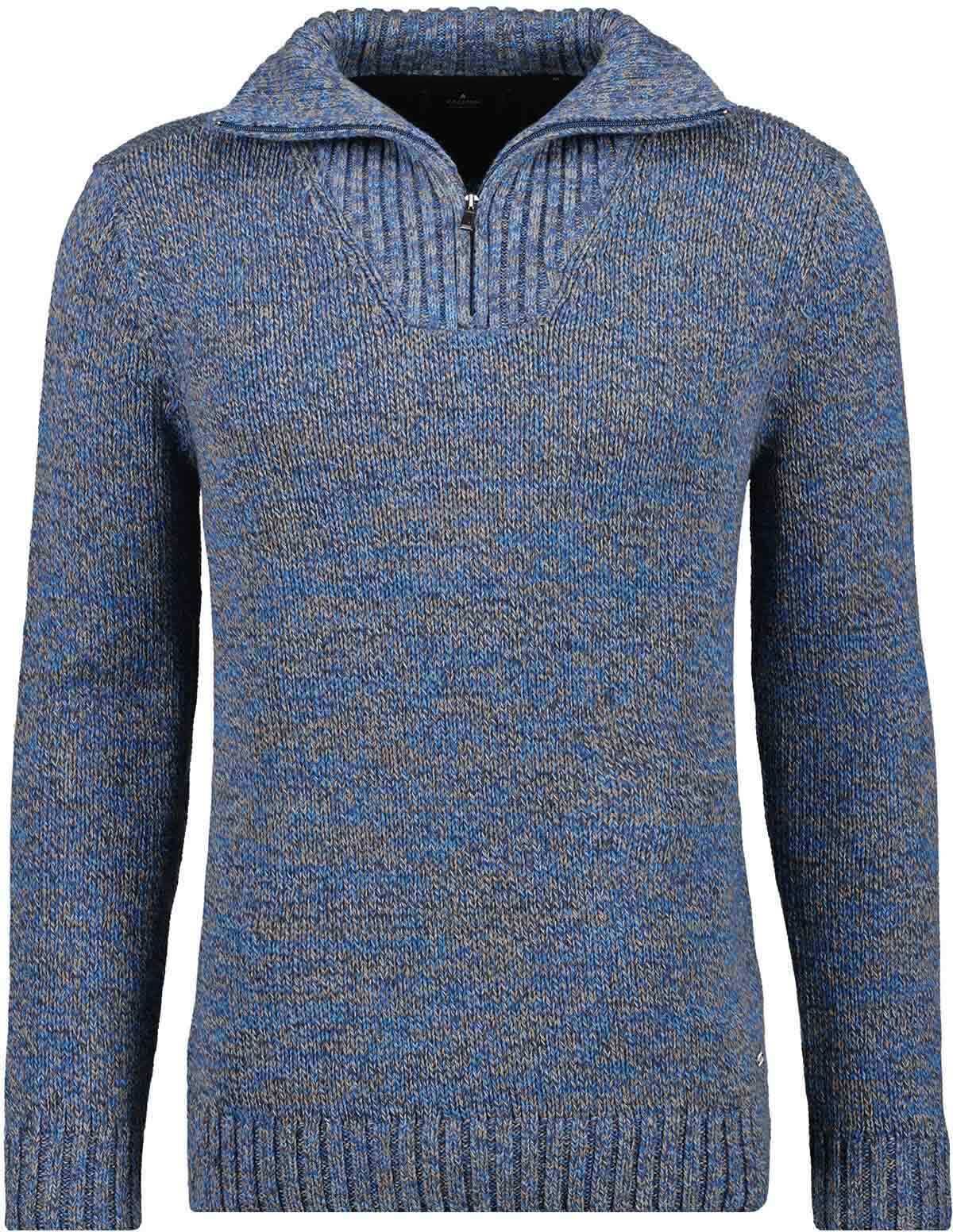 Longpullover RAGMAN, Herren, Gr. 3XT, blau (blau, 174), Strick, 100% Baumwolle, Pullover Longpullover blau, 174 3XT