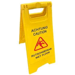 Schild Rutschgefahr Achtung Rutschgefahr Warnhinweis bei frisch gewischten Böden, Klappschild