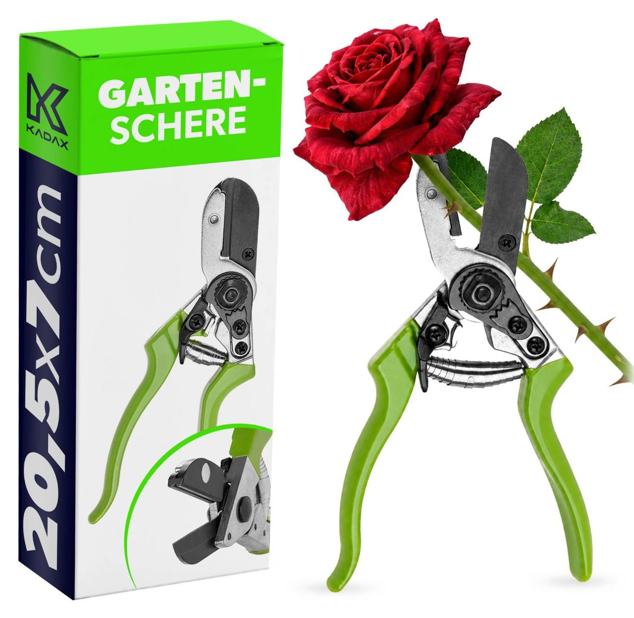 KADAX Amboss tuinschaar van koolstofstaal voor rozen, bloemen en planten