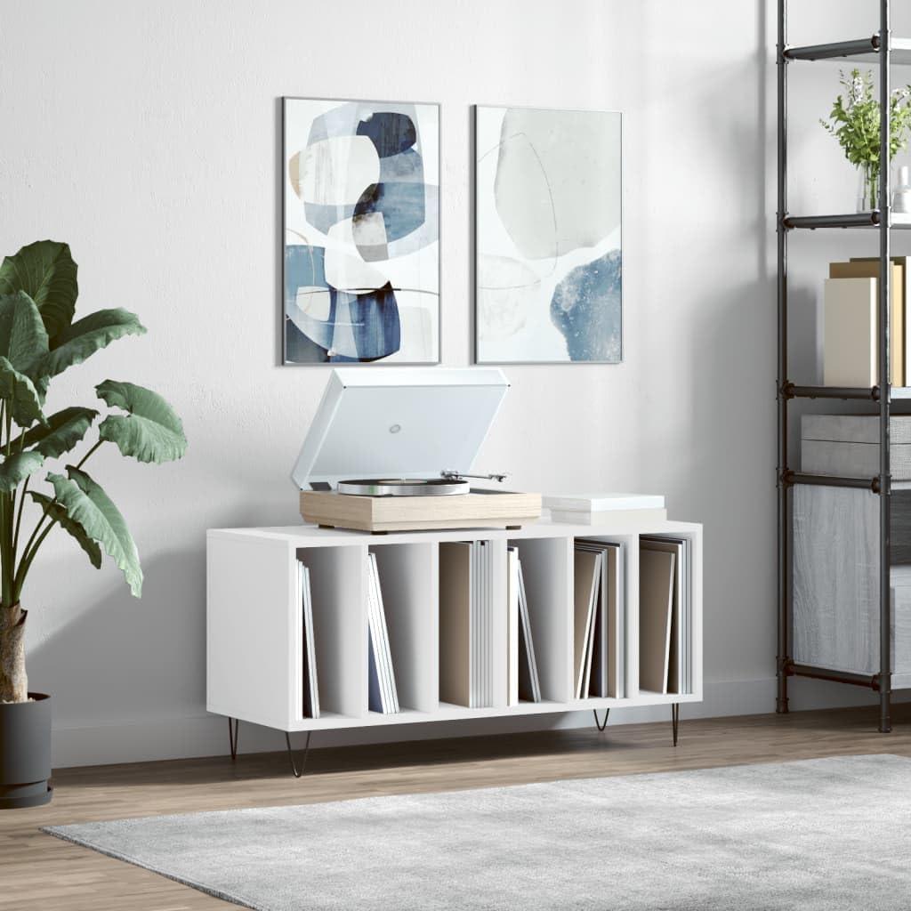 Medien Aufbewahrungsschrank in Weiß 100x38x48 cm aus Holzwerkstoff