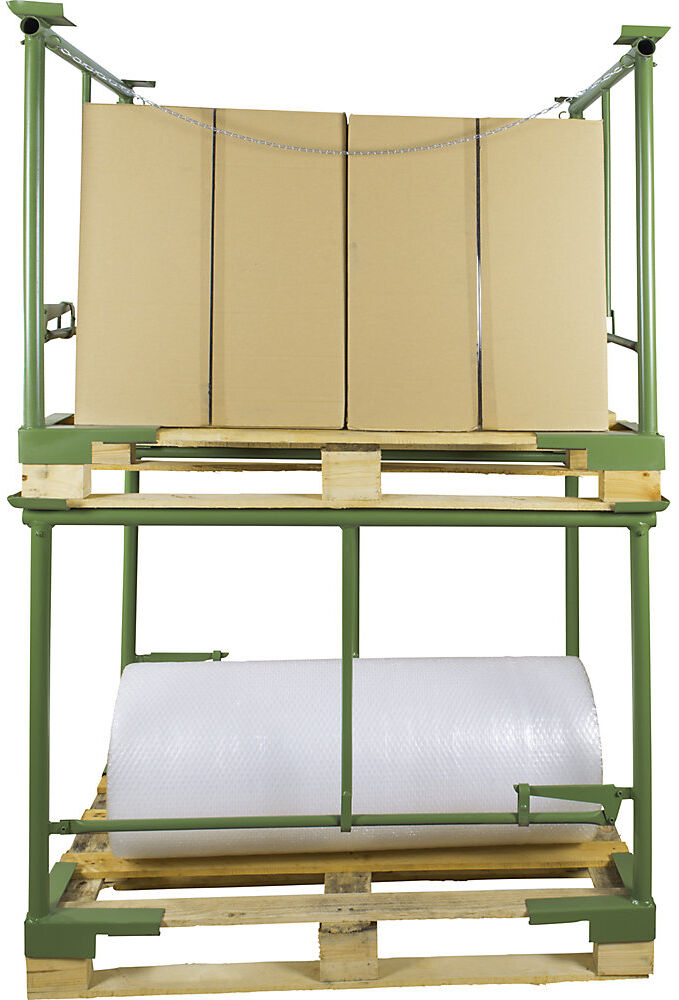 kaiserkraft Stapelbügel, mit Spannhebel, 1 Paar, Breite 1200 mm, Nutzhöhe 800 mm