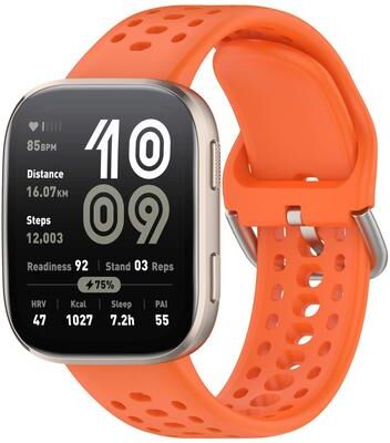 Everyday Crate Amazfit Bip 6 Bip Max Silicone Watch Band Quick Release Adjustable Replacement Strap orange