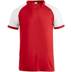 CLIQUE Raglan T-Shirt 3500 - rot/weiß L