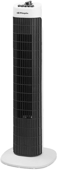 Ventilador de torre - Orbegozo TW 0730, 45 W, 3 Velocidades, Silencionso, Blanco y Negro