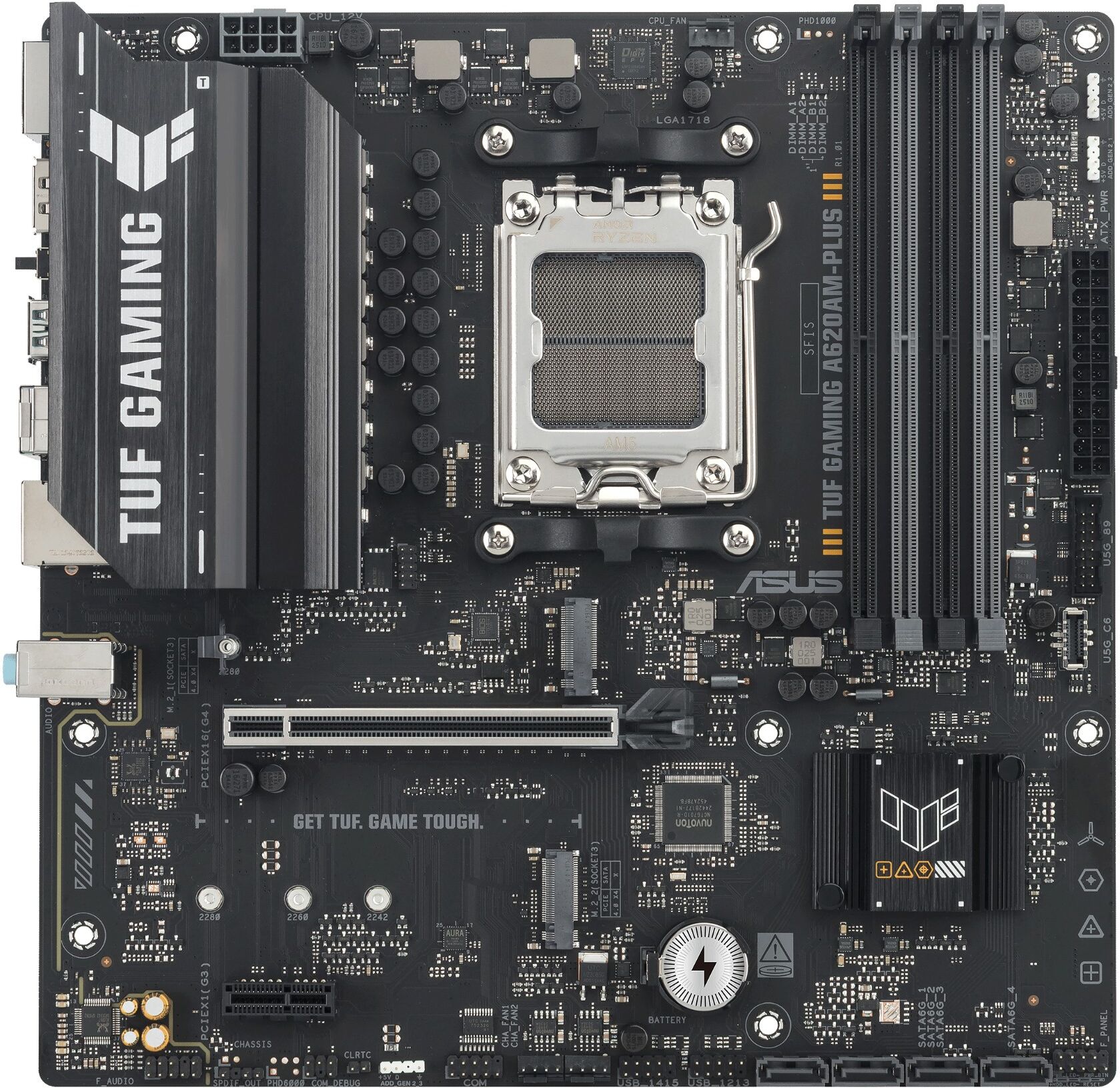 Asus TUF Gaming A620AM-PLUS AMD A620A micro ATX AM5 Motherboard - Wired