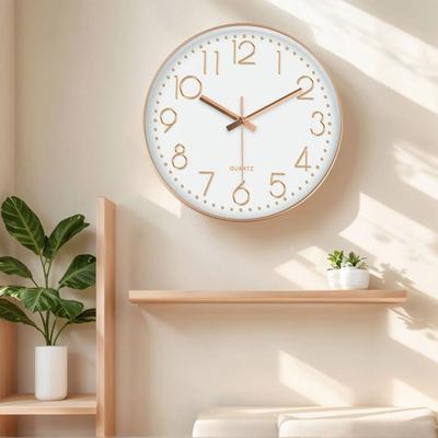 Uplift Essentials Minimalist Cubic Digital Quartz Wall Clock gray 8in
