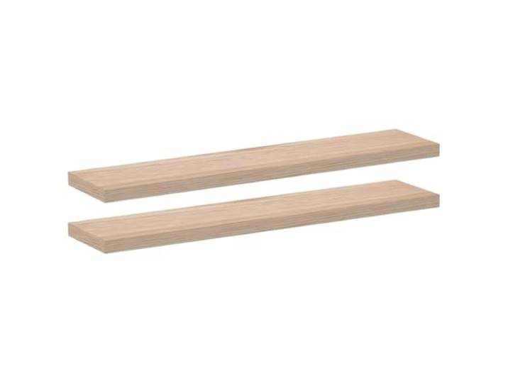PUGYNBK Schwebende Regale, 2 Stück, Holz, Technik, 60 x 23,5 x 4 cm Eichenfurnier, feuchtigkeitsbeständig, zufällige Montage, platzsparend, vielseitig einsetzbar