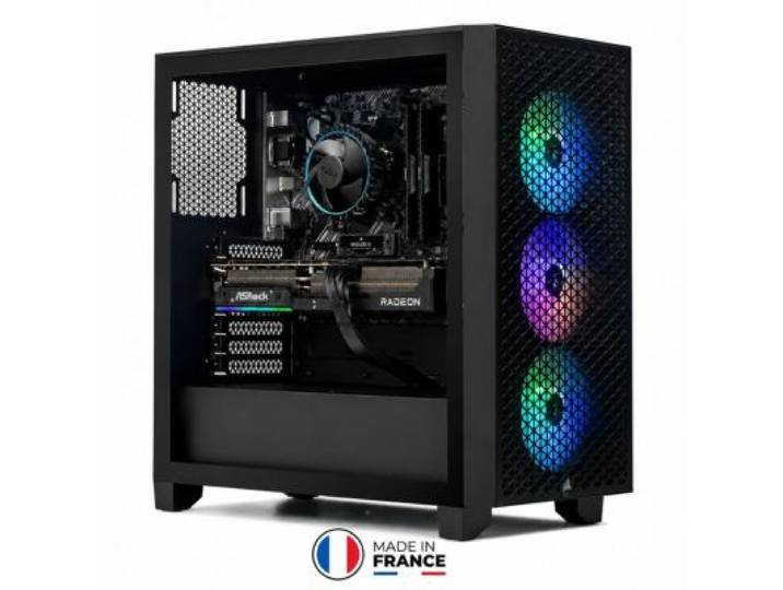 Corsair - Pc Gamer 3000d - Amd Ryzen 5 5500 - Amd Radeon Rx 9060 Xt - 16 Go Ram Ddr4 - Ssd 1 To - Sans Os