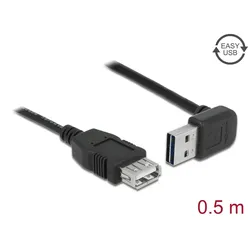 DELOCK Easy-USB-Kab.2.0 A(gewink. ob/un) -> A-Bu 0.5m schw