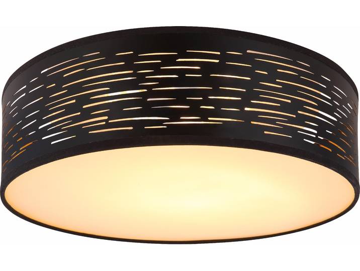 Plafonnier salon LED rond Plafonnier chambre noir 15342D1