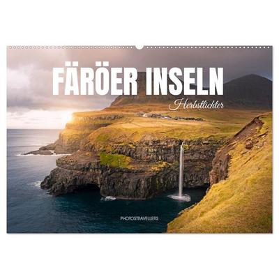 FÄRÖER INSELN - Herbstlichter (Wandkalender 2026 DIN A2 quer), CALVENDO Monatskalender