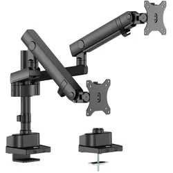 ACT Dual monitor arm office solid pro, with mechanical spring (Boden, 32", 12 kg), Monitor Halterung, Schwarz