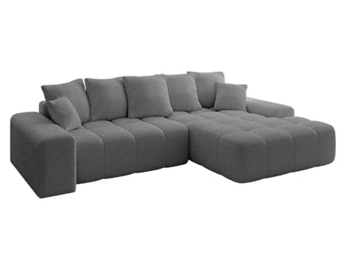 ALTDECOR Ecksofa mit Schlaffunktion L-Form ENSI-L 267x164x69 - Grau