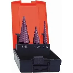 FORMAT Universal Stufenbohrer Set 4-12/12-20/20-30mm HSS TiAlN