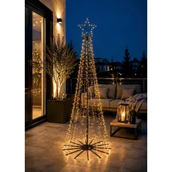 Globo LED-Lichterbaum Tannenbaum Metall Schwarz