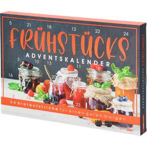 itenga Adventskalender 33107429, Frühstück, mit 24 verschiedenen Brotaufstrichen, 46 x 34 cm