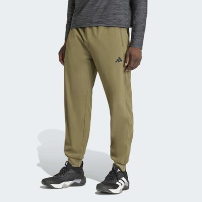Sporthose ADIDAS PERFORMANCE "WE FLEX WV PT", Herren, Gr. M, N-Gr, beige (olistr, normal, gr.), Obermaterial: 87% Polyester, 13% Elasthan, Hosen Sporthose, mit climacool Technologie, Normal-weite Passform