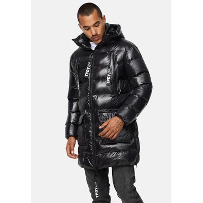 Steppjacke TRUEPRODIGY "David Kapuze aufgesetzte Taschen", Herren, Gr. S, schwarz, Obermaterial: 100% Polyester PES., regular fit, Jacken Steppjacke