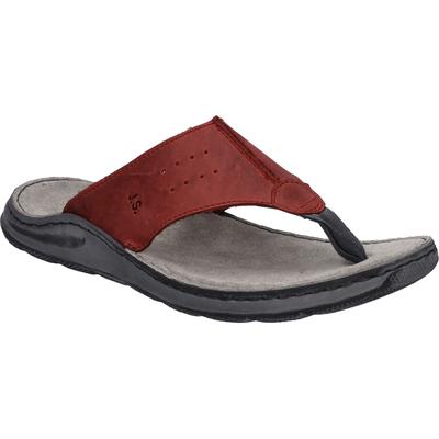 Zehentrenner JOSEF SEIBEL "Maverick 05, rot", Herren, Gr. 45, rot, Obermaterial: 100% Rindsleder Leather cow., Schuhe Zehentrenner