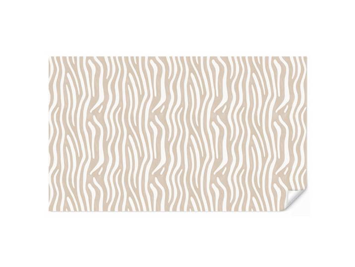 OnlyWow Tapete - Abstrakt - Zebra - Beige - 400x240 cm, Papier, Rechteckig, 400x240 cm, Tapeten & Wandverkleidungen, Vliestapeten
