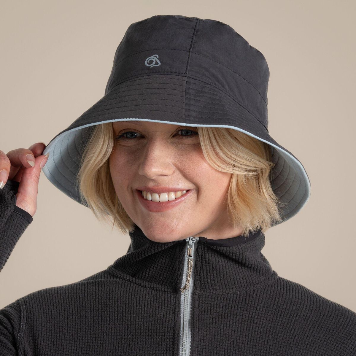 Craghoppers Nosilife Sun Hat III black pepper / niagara blue (I11) M/L CUC395 I11 65