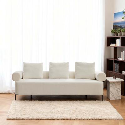 Unbranded "78"" Modern 3-seater Sofa Upholstered Comfy Couch With 3 Plush Pillows"