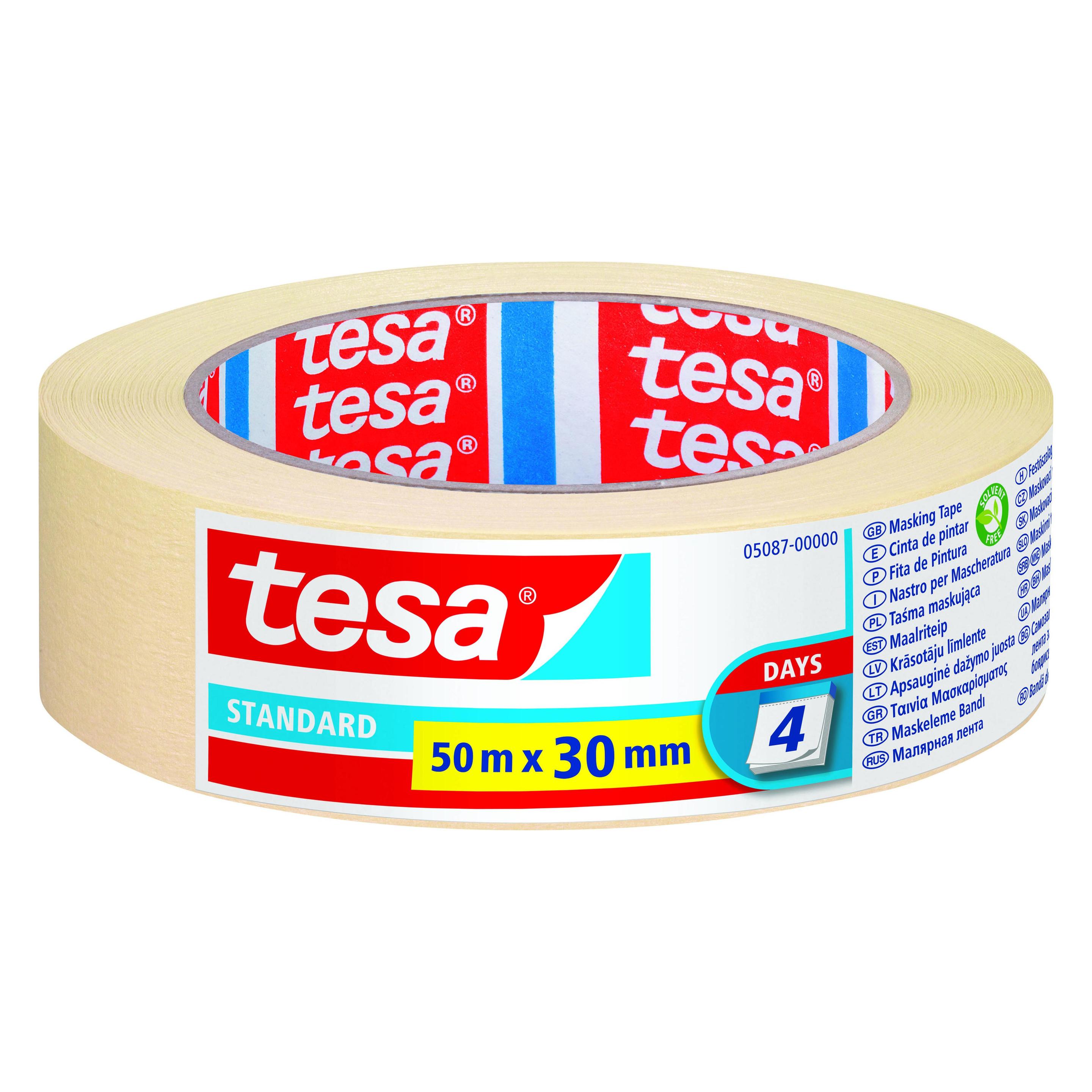 tesa 4042448238344 Standard, Durchsichtig, 50 m x 30 mm (30 mm) (4042448238344)