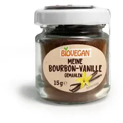 Biovegan Bourbon-Vanille gemahlen im Glas bio
