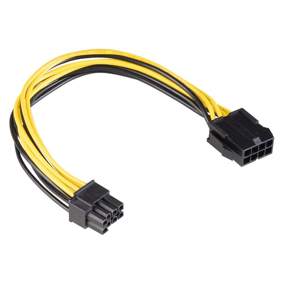 Akasa 12V ATX 8 Pin zu 6+2 Pin PCIe-Kabel (20 cm, 8 pin PCI-Express) (AK-CBPW23-20)