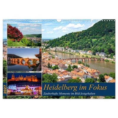 Heidelberg im Fokus (Wandkalender 2027 DIN A3 quer), CALVENDO Monatskalender
