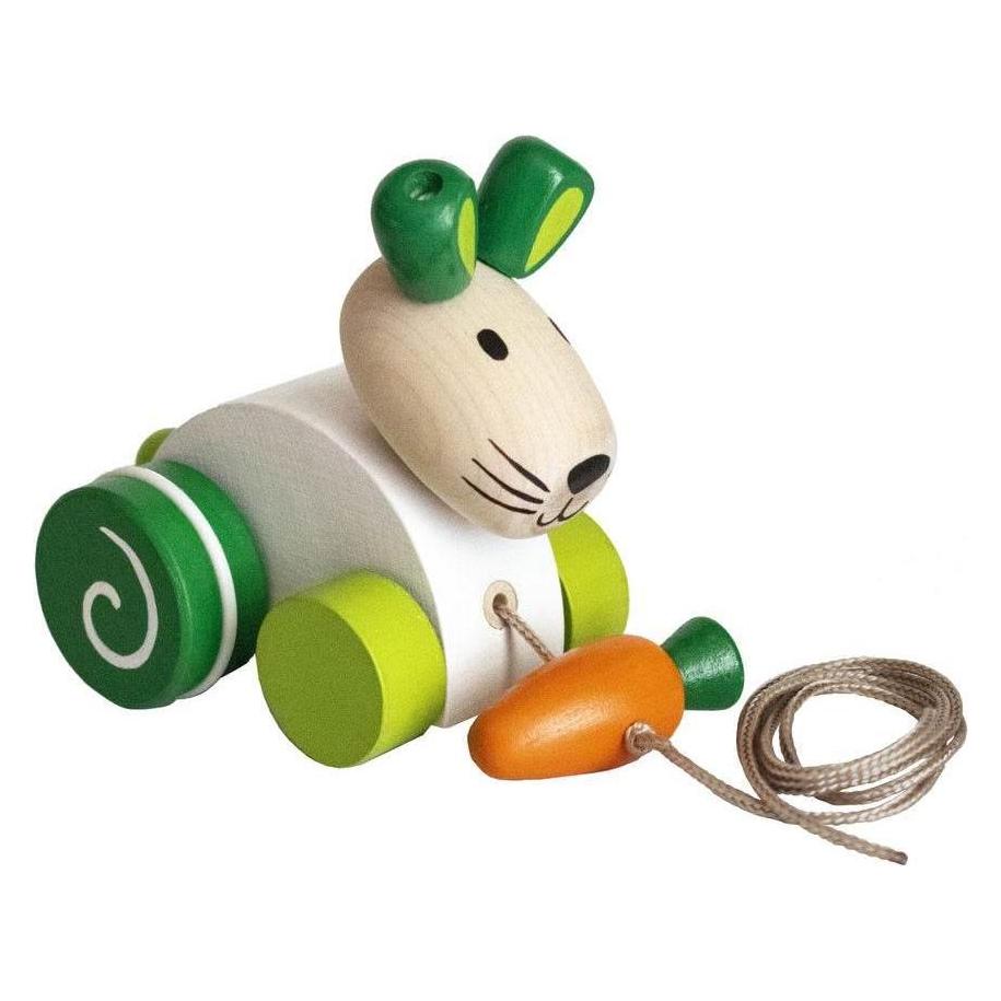 Detoa Hase mit Karotte - Nachziehspielzeug (md -14543)