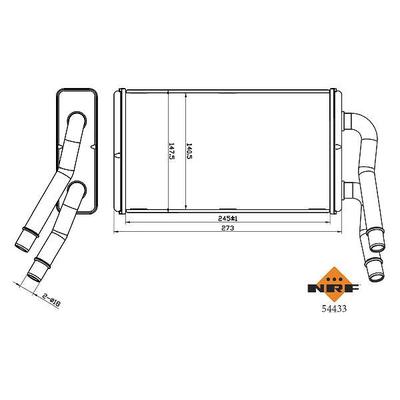 Nrf Wärmetauscher, Innenraumheizung [Hersteller-Nr. 54433] für Ford