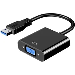 DLH USB-A M To VGA F Adapter (VGA), Video Adapter, Schwarz