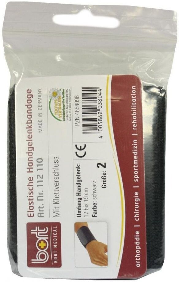 Bort Handgelenkbandage Größe 2 schwarz mit Klettband vers.