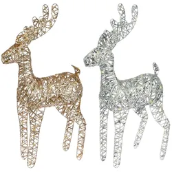 GLITTER DEER - Beleuchtetes Rentier - 60 LED Weihnachtsdeko Weihnachtsbeleuchtung 37x15x60cm