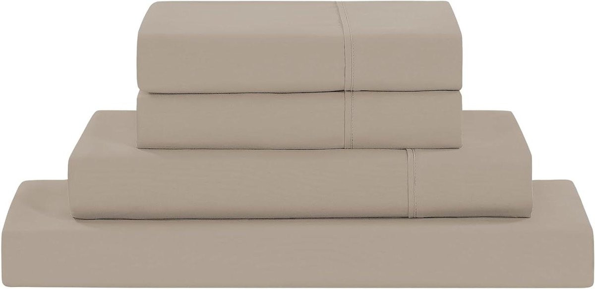 Lakenset Microvezel Queen Size - Kaki